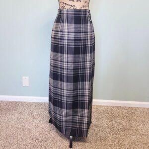 Lauren Ralph Lauren Plaid Wrap Skirt, Equestrian Buttons